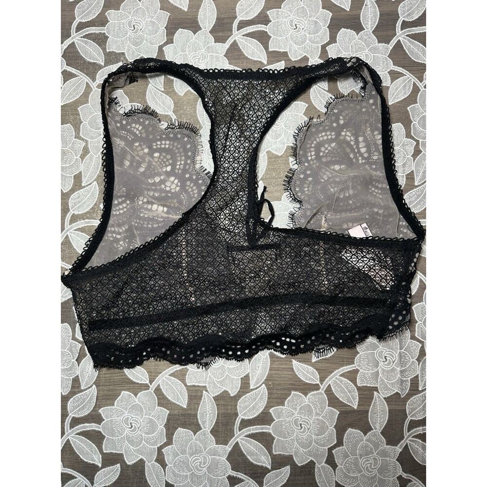 Victoria’s Secret Bralette Dream Angels Pullover Lace Up Bra Small Black - Picture 3 of 5